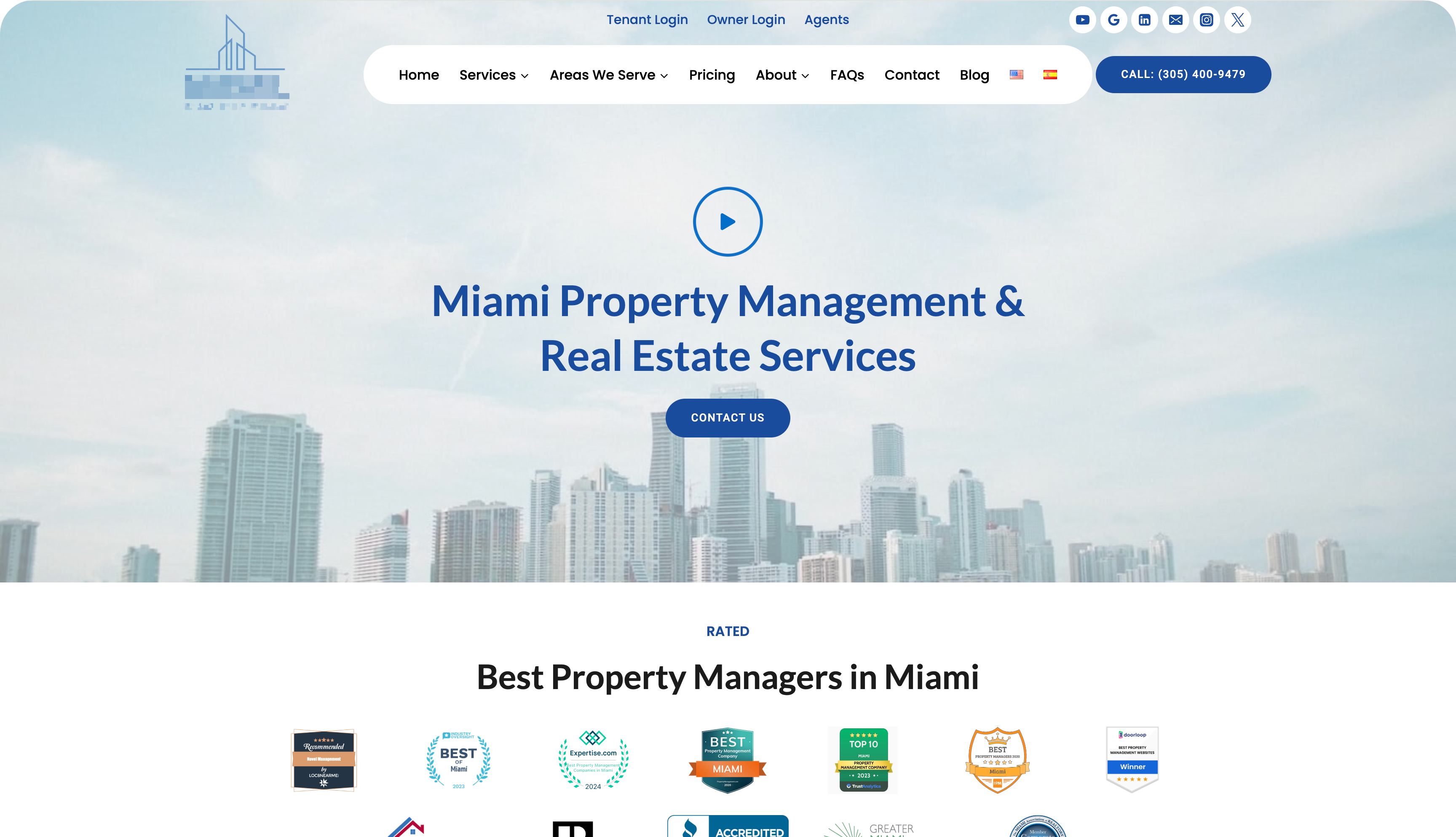 Conversion-optimized property management website