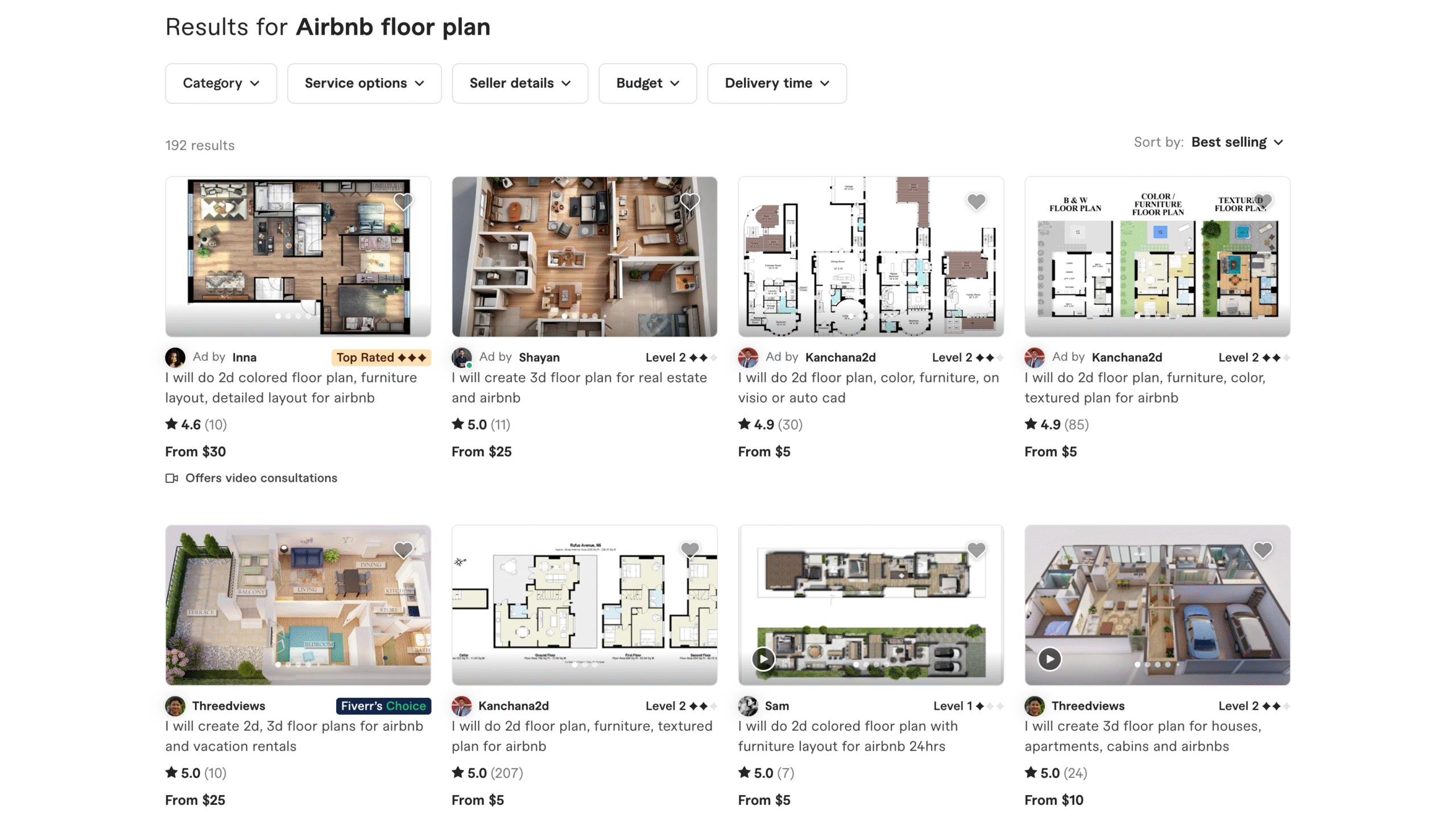 Fiverr is a great marketplace for finding a designer to create your floor plan