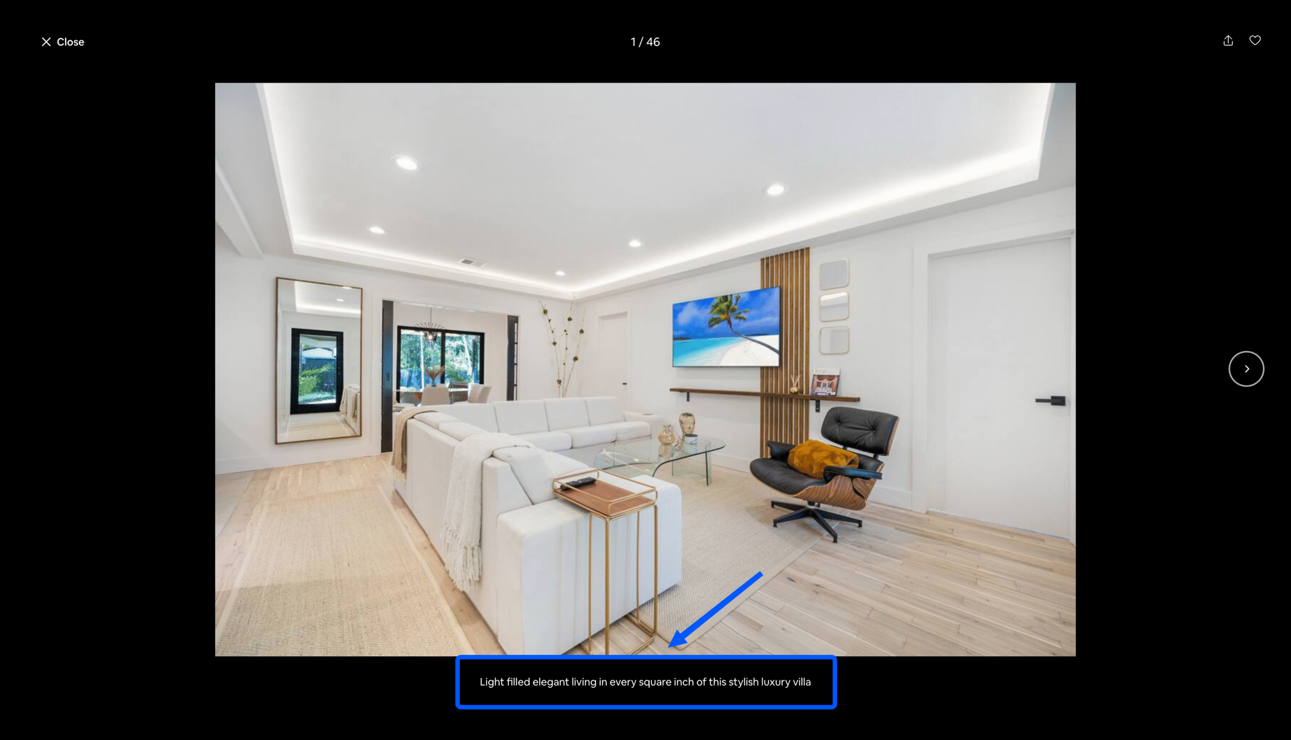Photo captions add an extra dimension of information to your photos, helping you convince potential guests to book with you