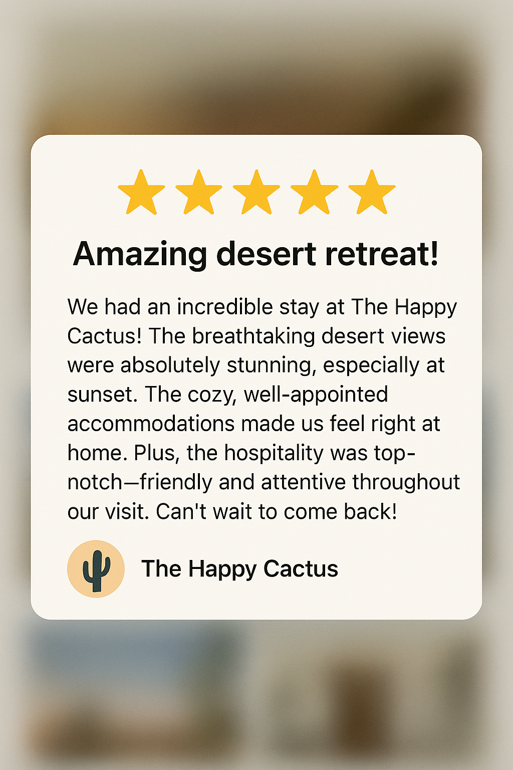 Include your best reviews in your photo gallery and listing description