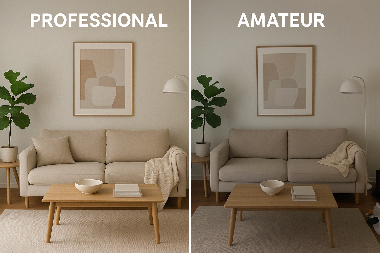 Professional vs. amateurish interior photography